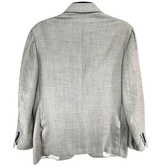 Kiton Trillion Blazer Men 38S Gray Cashmere Silk 3 Button Vented Career Italy - Picture 5 of 16